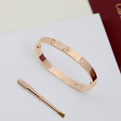 [⭐Shinejoy]LOVE BRACELET 6.1MM 4 DIAMONDS