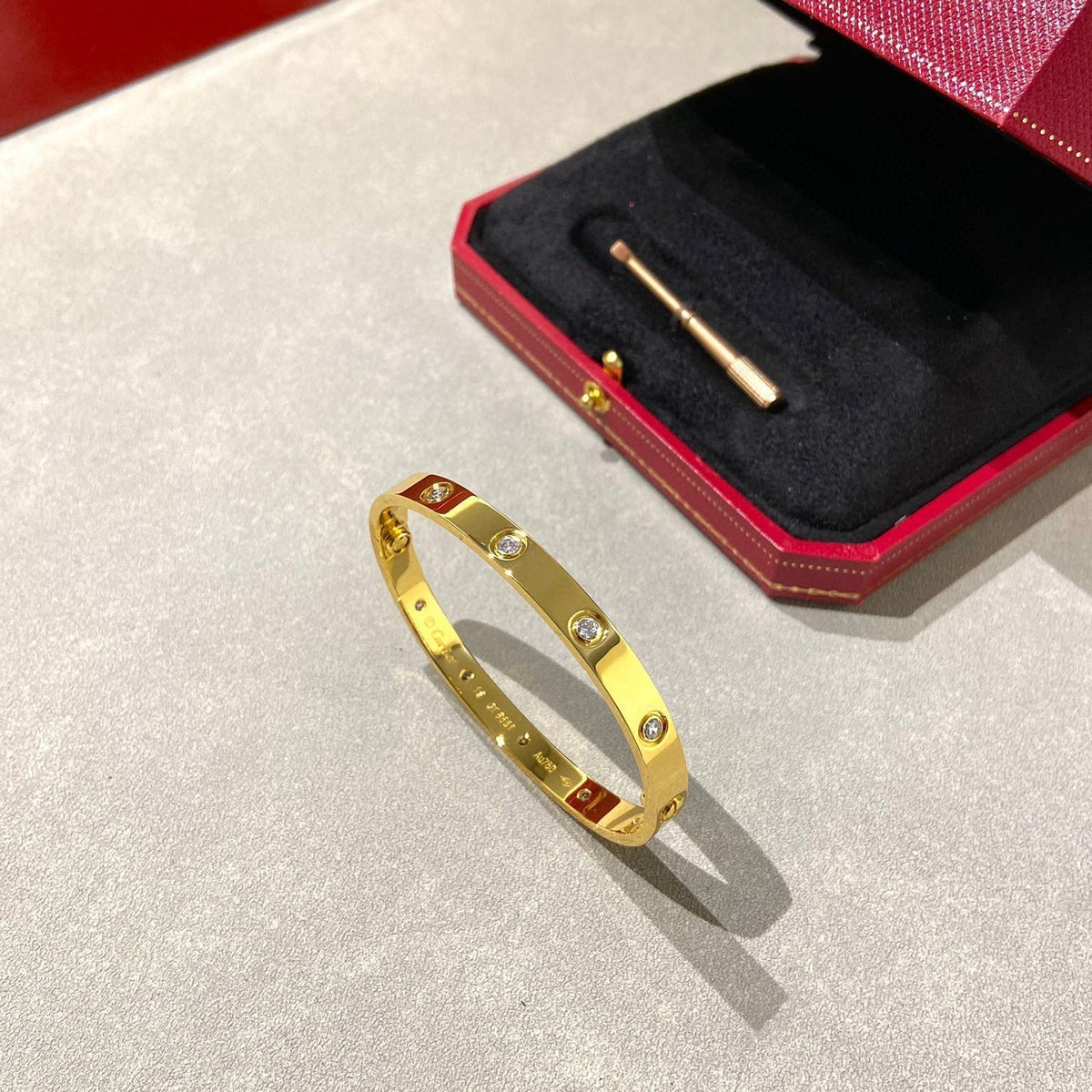 [⭐Shinejoy]LOVE BRACELET 6.1MM 10 DIAMONDS