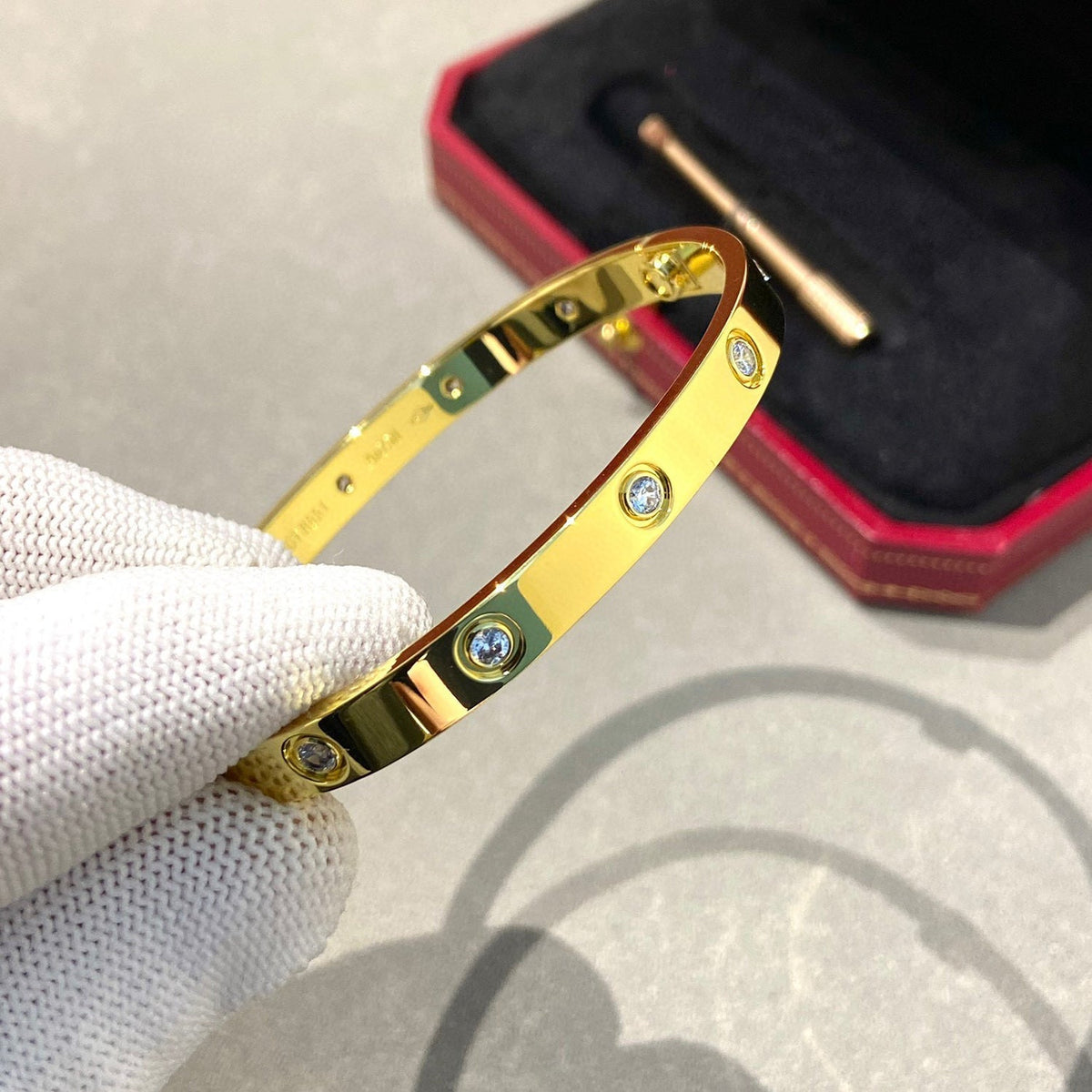 [⭐Shinejoy]LOVE BRACELET 6.1MM 10 DIAMONDS