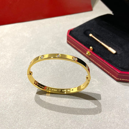 [⭐Shinejoy]LOVE BRACELET 6.1MM 10 DIAMONDS