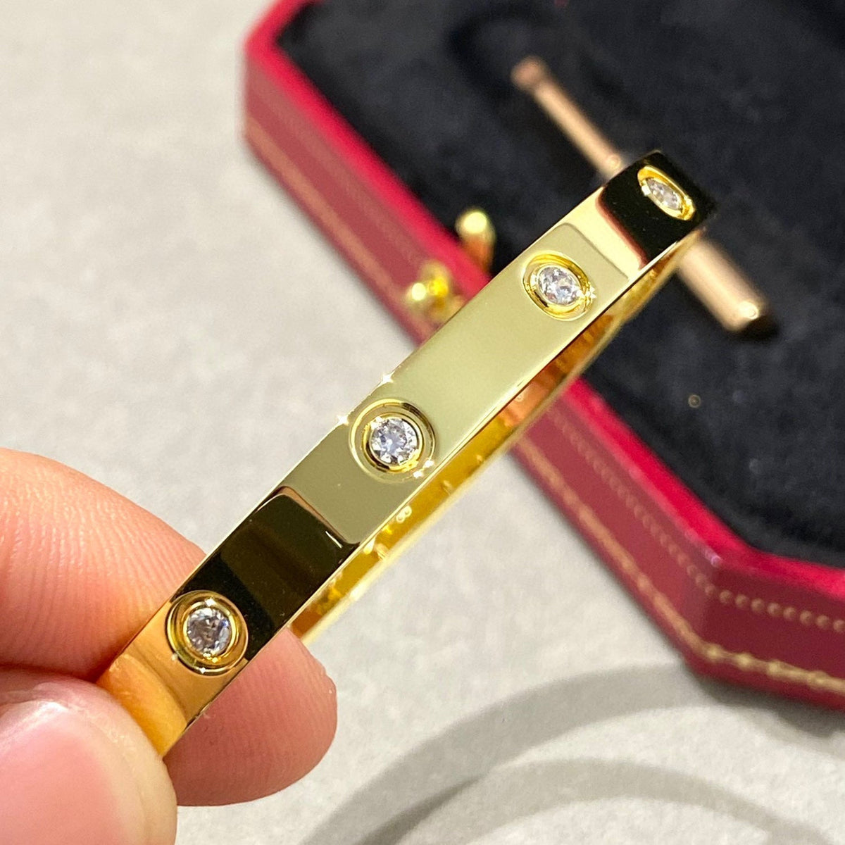 [⭐Shinejoy]LOVE BRACELET 6.1MM 10 DIAMONDS