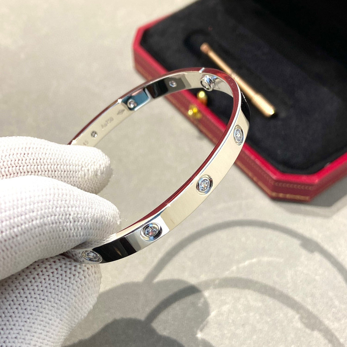 [⭐Shinejoy]LOVE BRACELET 6.1MM 10 DIAMONDS