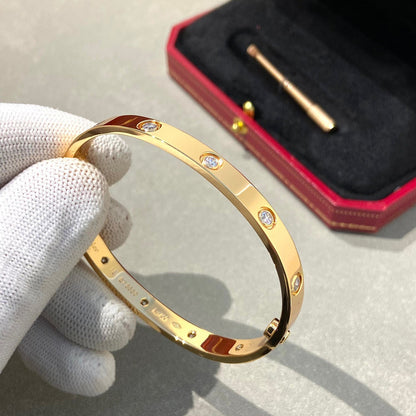 [⭐Shinejoy]LOVE BRACELET 6.1MM 10 DIAMONDS