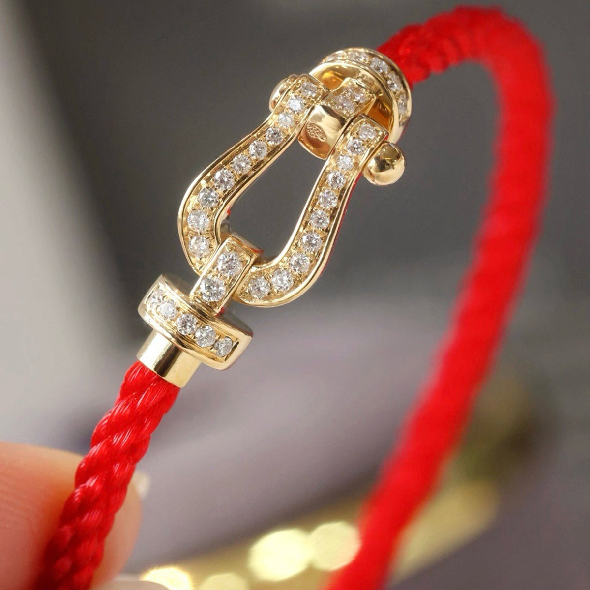 [⭐Shinejoy]FORCE LARGE HORSESHOE FULL DIAMOND BRACELET SILVER