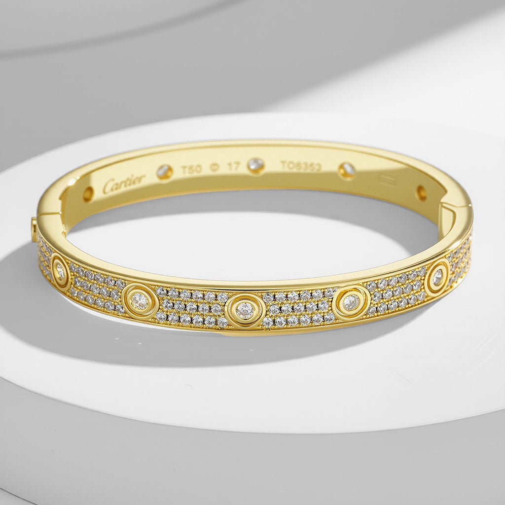 [⭐Shinejoy]LOVE BRACELET 6.1MM DIAMOND-PAVED 10 BIG DIAMONDS