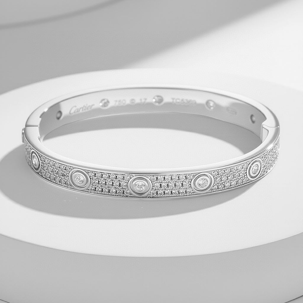 [⭐Shinejoy]LOVE BRACELET 6.1MM DIAMOND-PAVED 10 BIG DIAMONDS