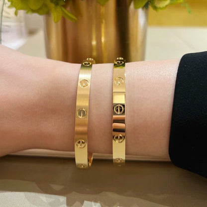 [⭐Shinejoy]LOVE BRACELET 6.1MM BRUSHED