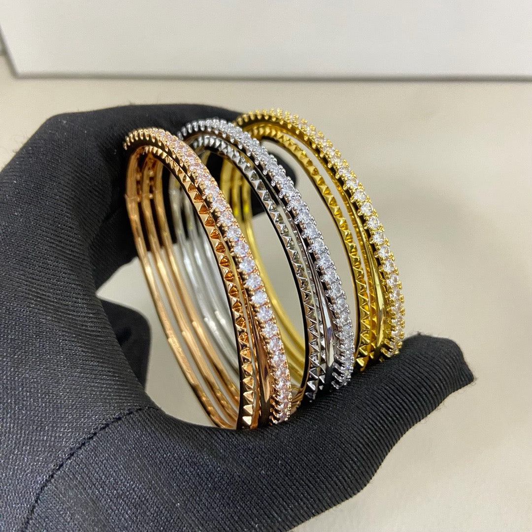 [⭐Shinejoy]ETINCELLE HALF-PAVED DIAMOND BRACELET