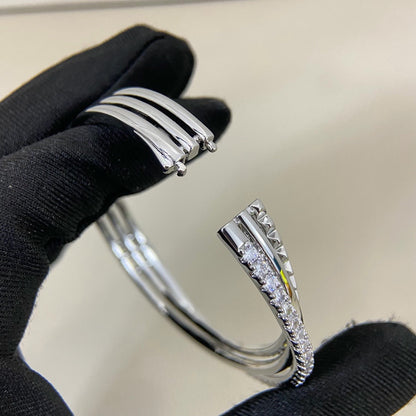 [⭐Shinejoy]ETINCELLE HALF-PAVED DIAMOND BRACELET