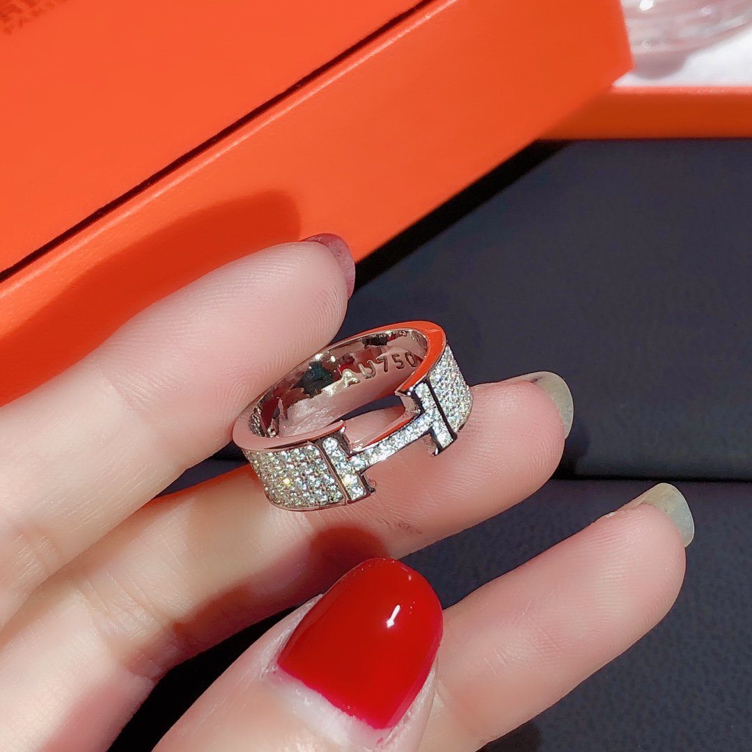 [⭐Shinejoy]H RING FULL DIAMOND