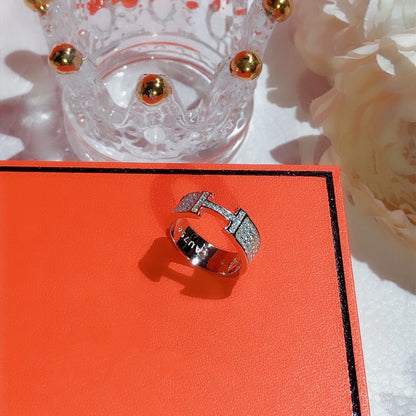 [⭐Shinejoy]H RING FULL DIAMOND