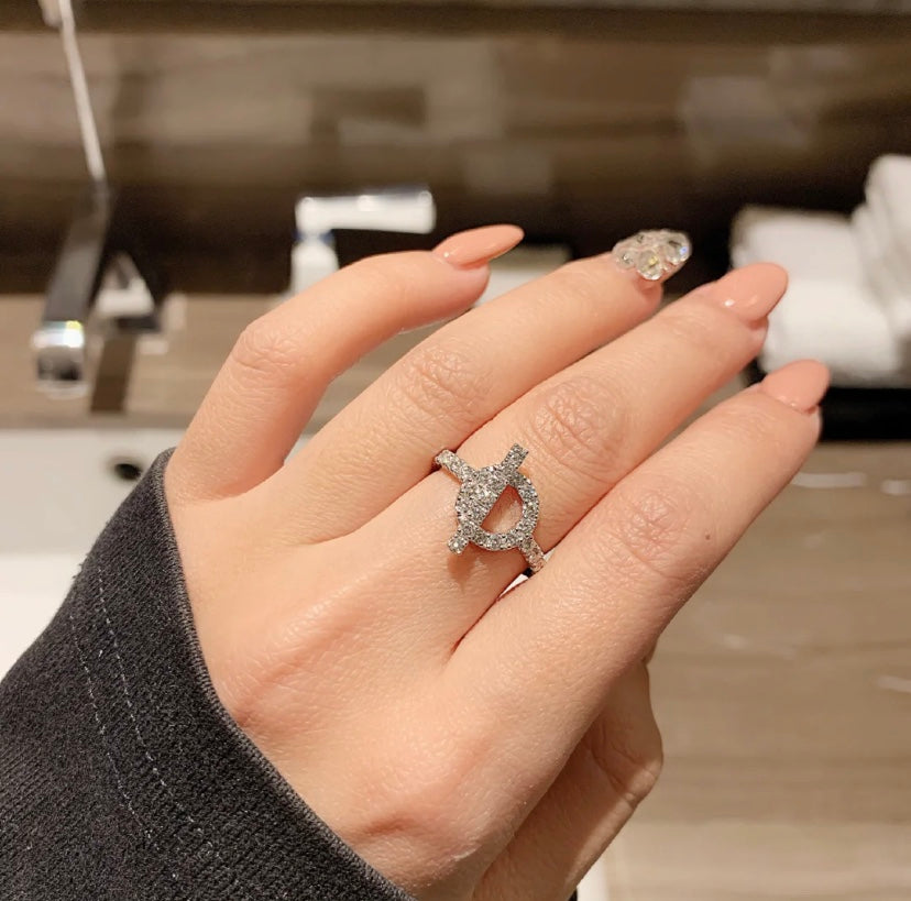 [⭐Shinejoy]ECHAPPEE RING SILVER DIAMOND