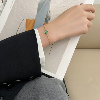 [⭐Shinejoy]CLOVER BRACELET MALACHITE 1 MOTIF