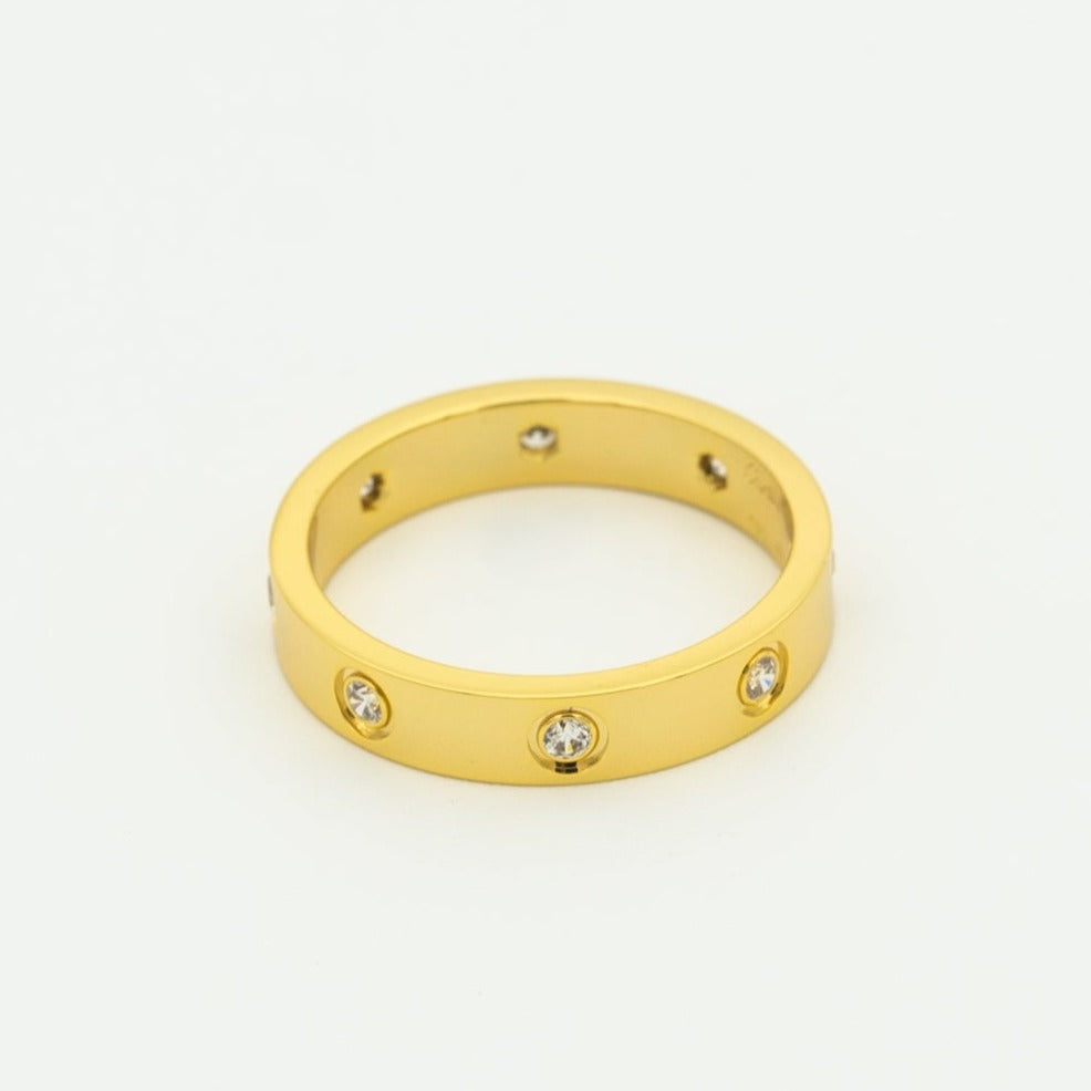 [⭐Shinejoy]LOVE RING 3.6MM 8 DIAMONDS