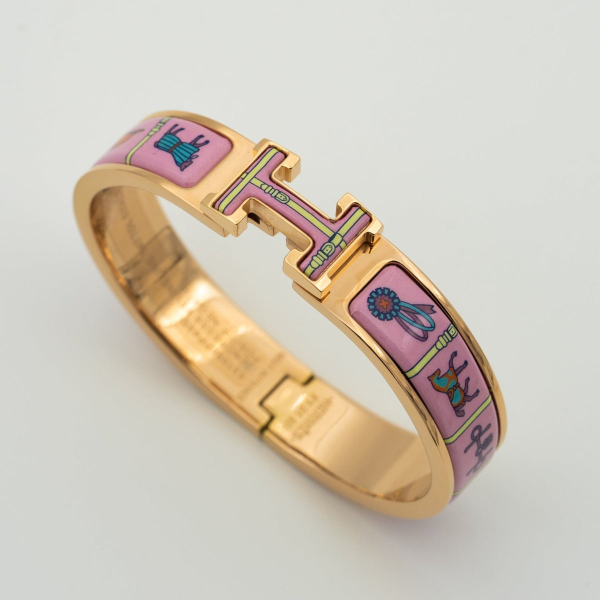 [⭐Shinejoy]H PINK GOLD BRACELET PINK CERAMIC