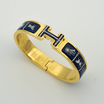 [⭐Shinejoy]H BRACELET BLUE CERAMIC