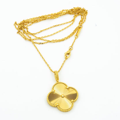 [⭐Shinejoy]CLOVER 25MM PEDANT NECKLACE GOLD