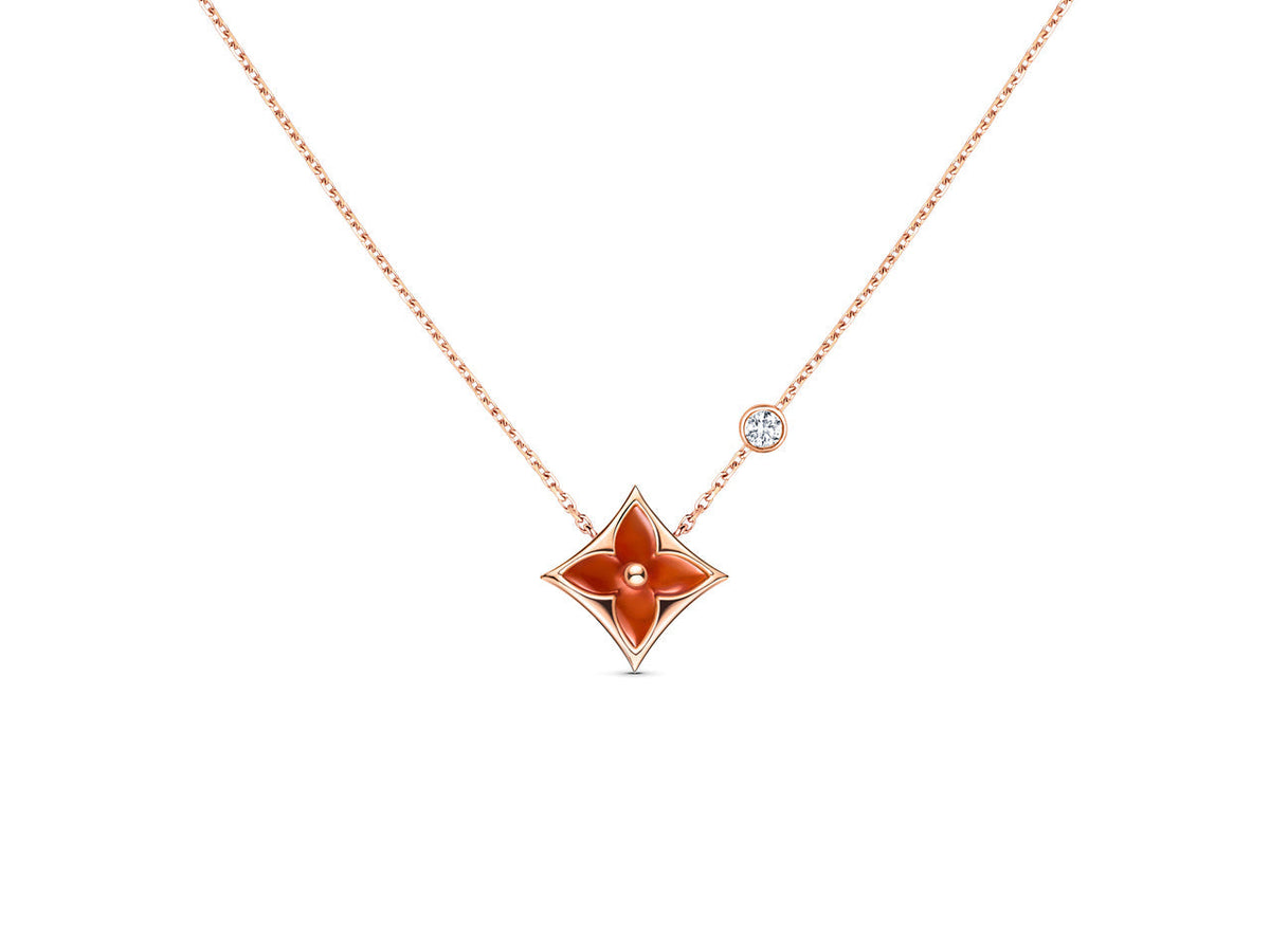 [⭐Shinejoy]STAR NECKLACE PINK GOLD 1 DIAMOND