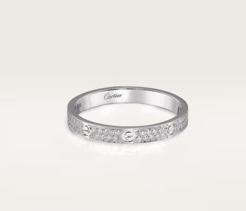 [⭐Shinejoy]LOVE RING 2.6mm-wide full-diamond ring silver
