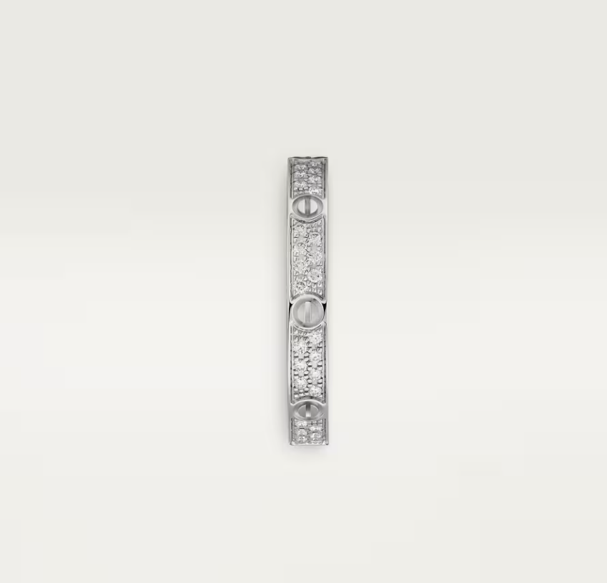 [⭐Shinejoy]LOVE RING 2.6mm-wide full-diamond ring silver