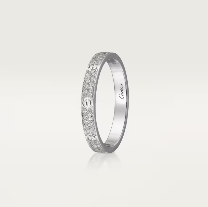 [⭐Shinejoy]LOVE RING 2.6mm-wide full-diamond ring silver