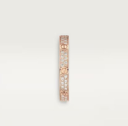 [⭐Shinejoy]LOVE RING 2.6mm-wide full-diamond ring Rose Gold