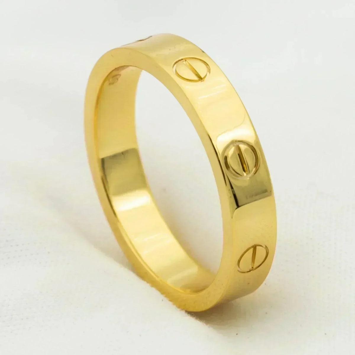 [⭐Shinejoy]LOVE RING 4MM 1 DIAMOND GOLD