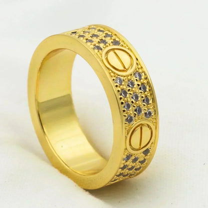 [⭐Shinejoy]LOVE RING 5.5MM DIAMONDS PAVED