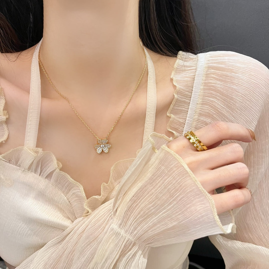 [⭐Shinejoy]FLOWER DIAMOND NECKLACE