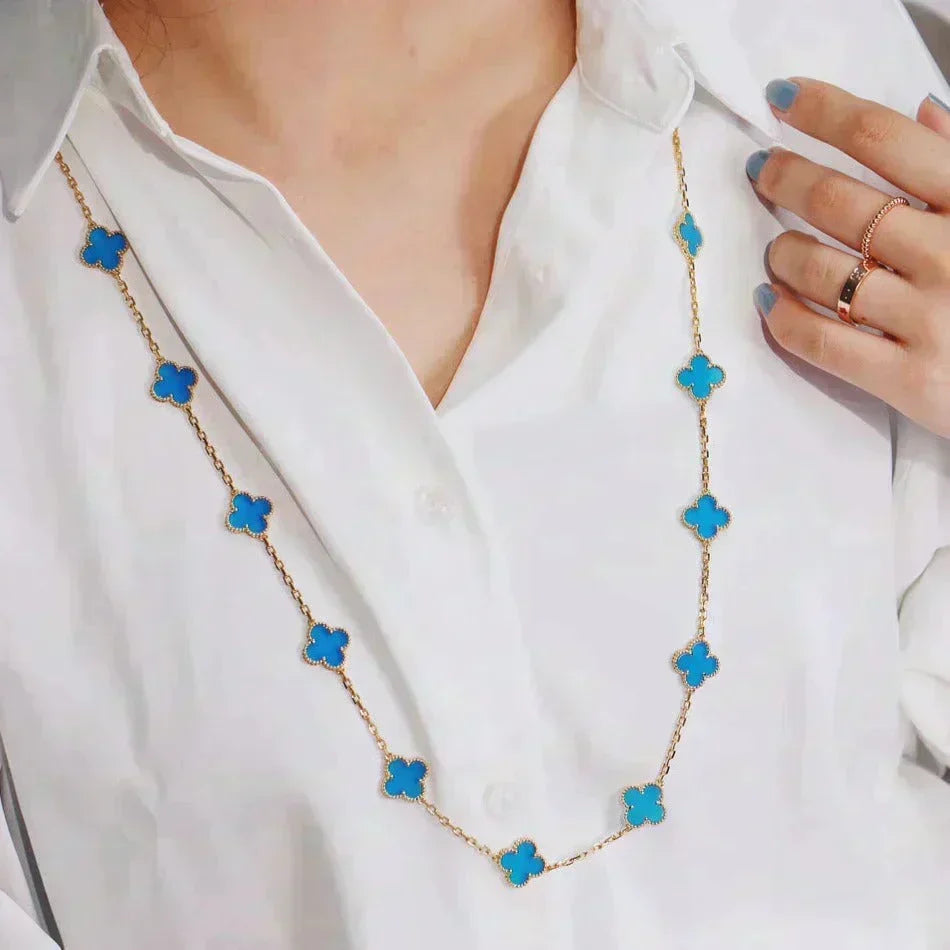 [⭐Shinejoy]CLOVER 20 MOTIFS TURQUOISE GOLD