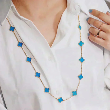 [⭐Shinejoy]CLOVER 20 MOTIFS TURQUOISE GOLD