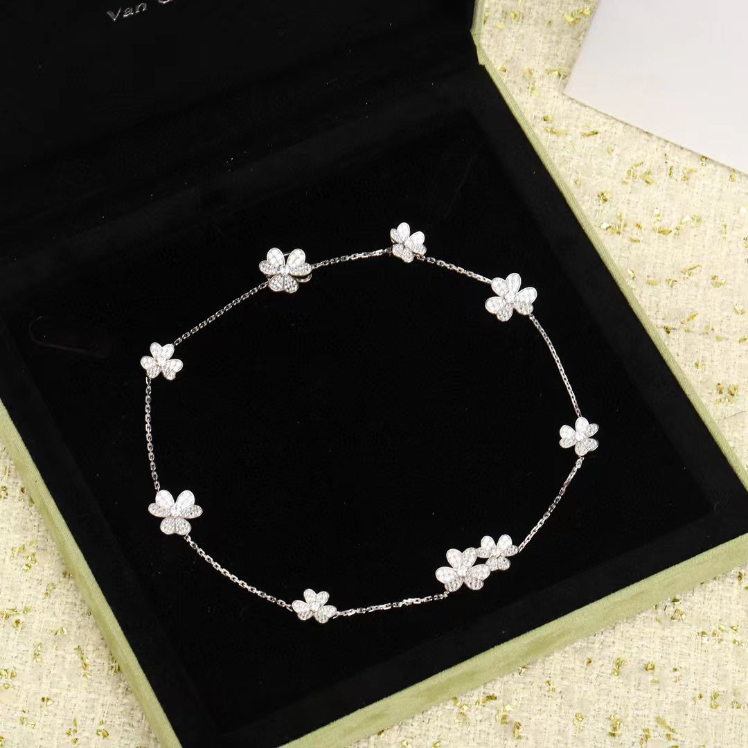 [⭐Shinejoy]FRIVOLE SILVER 9 FLOWERS NECKLACE