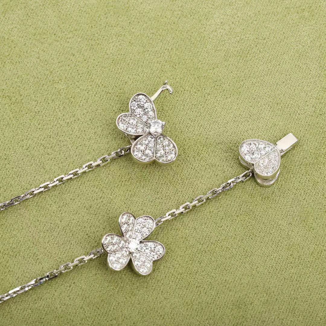 [⭐Shinejoy]FRIVOLE SILVER 9 FLOWERS NECKLACE