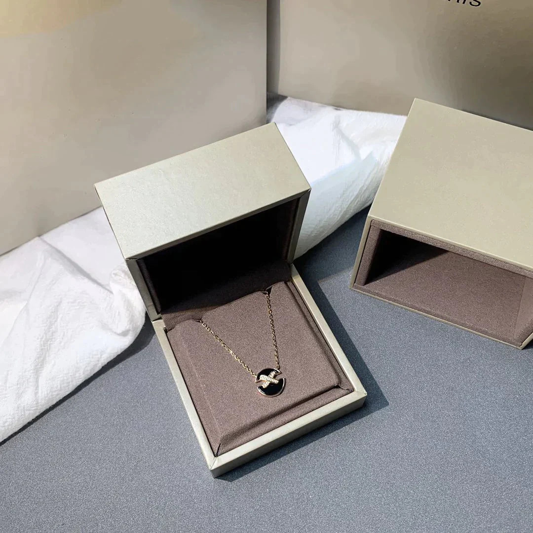 [⭐Shinejoy]JEUX DE ROSE GOLD DIAMOND NECKLACE