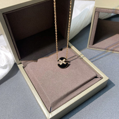[⭐Shinejoy]JEUX DE PINK GOLD DIAMOND NECKLACE