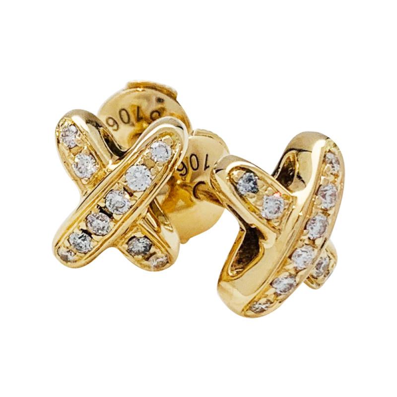 [⭐Shinejoy]JEUX DE GOLD DIAMOND EARRINGS
