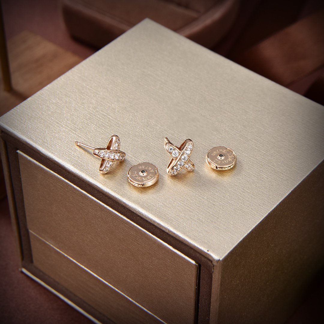 [⭐Shinejoy]JEUX DE GOLD DIAMOND EARRINGS