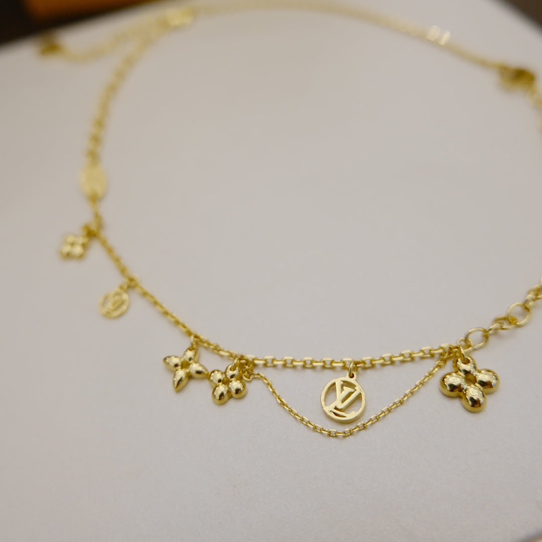 [⭐Shinejoy]BLOOMING SUPPLE NECKLACE BRASS