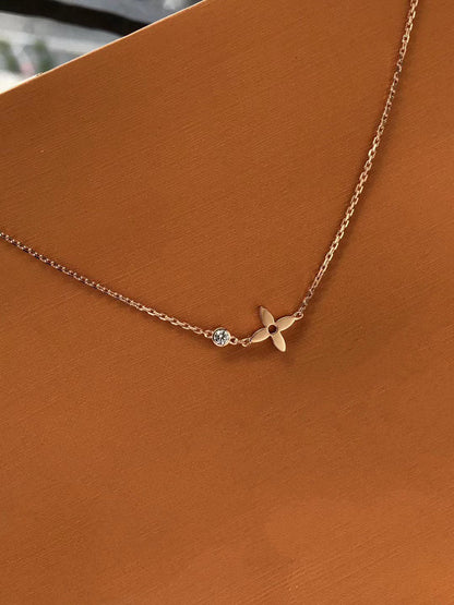 [⭐Shinejoy]BLOSSOM PENDANT PINK GOLD AND DIAMOND