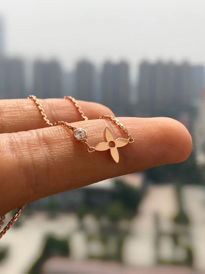 [⭐Shinejoy]BLOSSOM PENDANT PINK GOLD AND DIAMOND