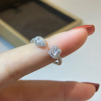 [⭐Shinejoy]MY TWIN TOI & MOI SILVER DIAMOND RING