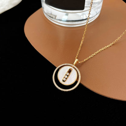 [⭐Shinejoy]Demo MOVE MM NACRE BLANCHE DIAMOND NECKLACE