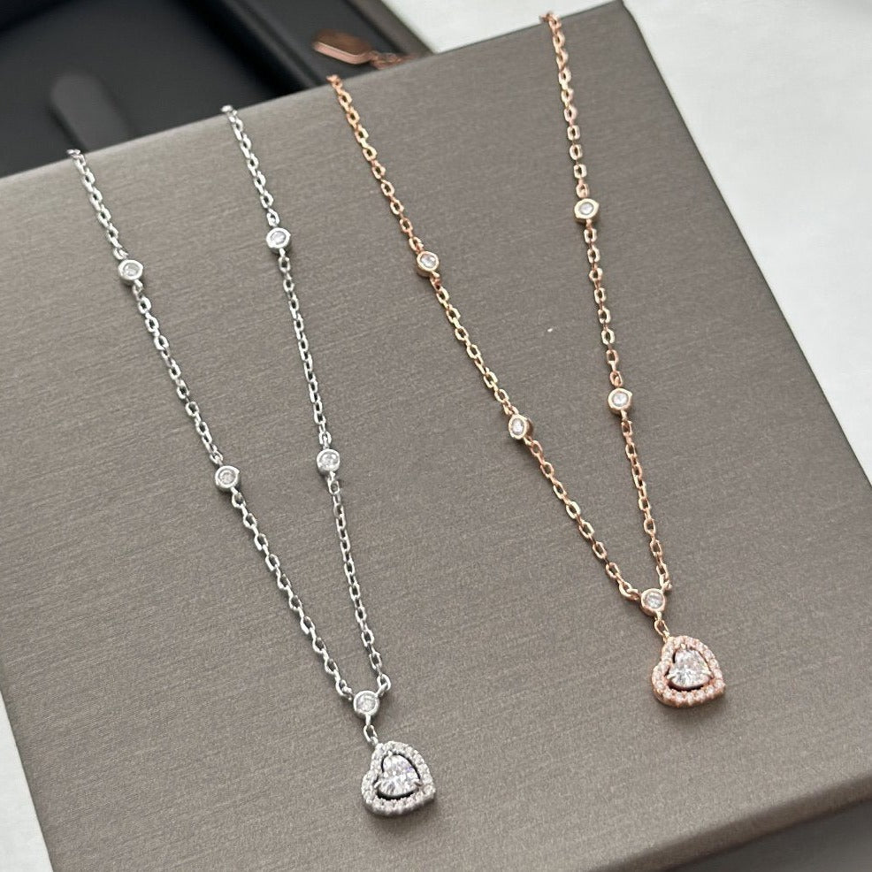 [⭐Shinejoy]JOY HEART DIAMOND NECKLACE