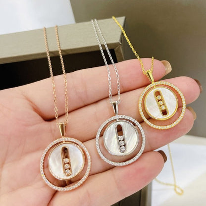 [⭐Shinejoy]Demo MOVE MM NACRE BLANCHE DIAMOND NECKLACE