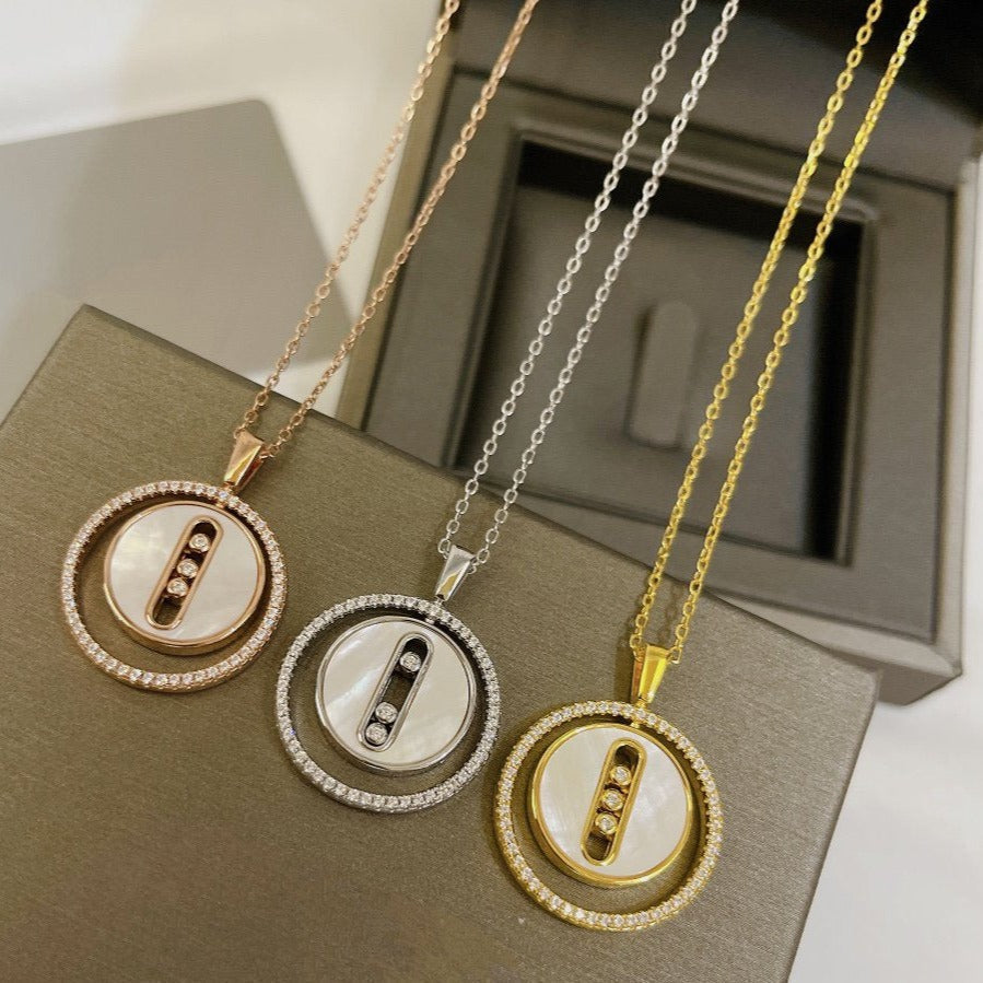 [⭐Shinejoy]Demo MOVE MM NACRE BLANCHE DIAMOND NECKLACE