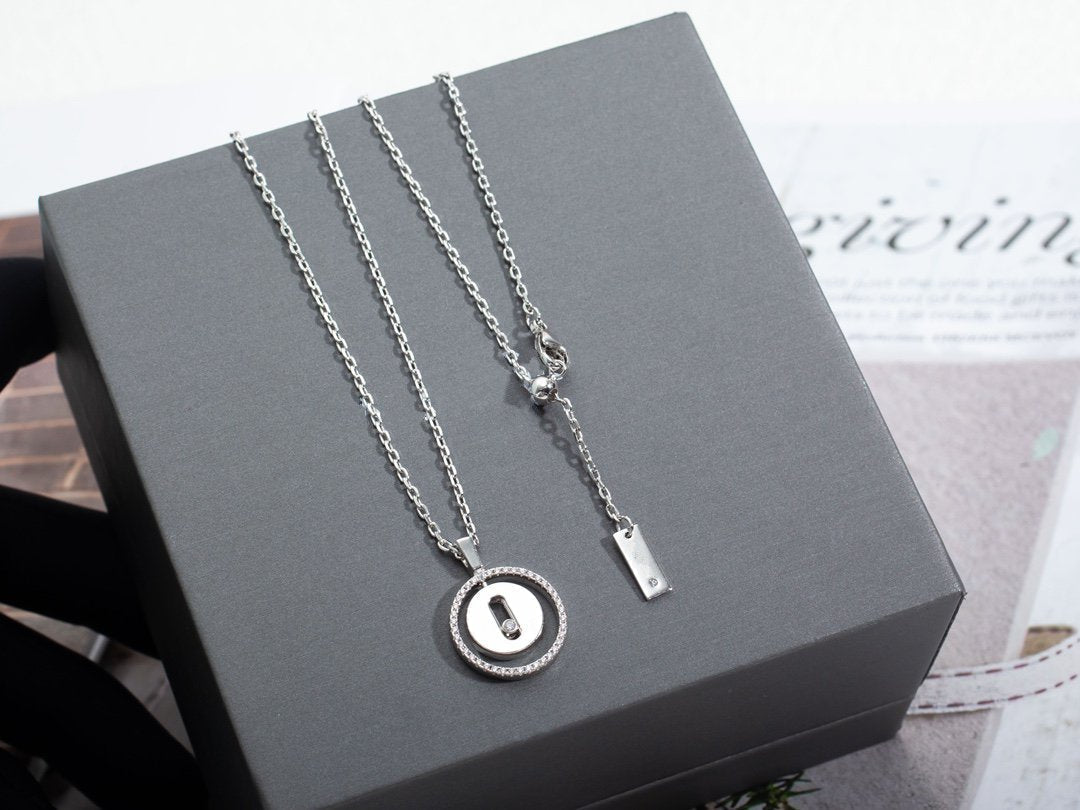 [⭐Shinejoy]Demo MOVE PM NECKLACE SILVER DIAMOND