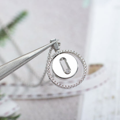 [⭐Shinejoy]Demo MOVE PM NECKLACE SILVER DIAMOND