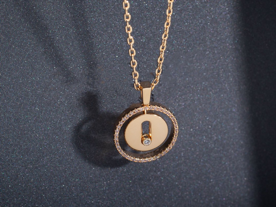 [⭐Shinejoy]Demo MOVE PM NECKLACE PINK GOLD DIAMOND