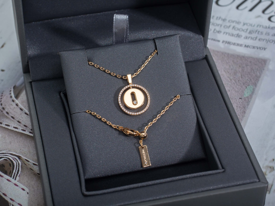 [⭐Shinejoy]Demo MOVE PM NECKLACE PINK GOLD DIAMOND