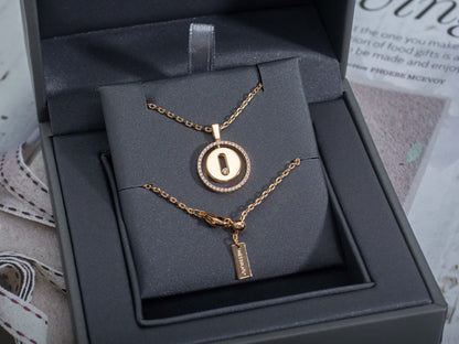 [⭐Shinejoy]Demo MOVE PM NECKLACE PINK GOLD DIAMOND